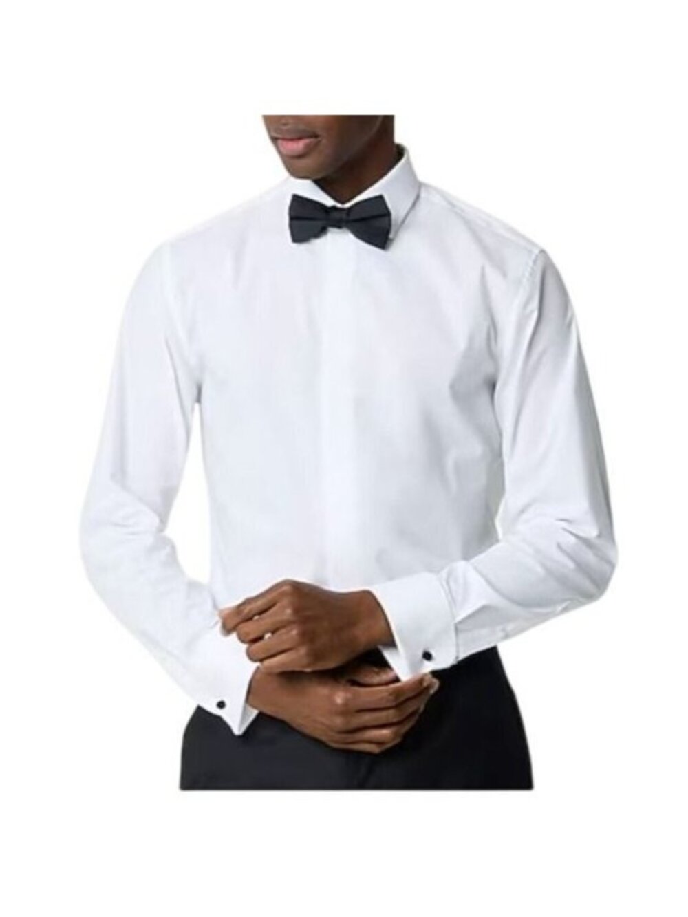 NWT J.Crew Factory Thompson Tuxedo Shirt Men's 15/32 White Slim Stretch Formal